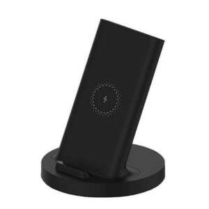 Xiaomi Mi 20W Wireless Charging Stand, black, angled view - Wireless Charger
