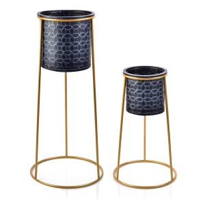 SWEN 2 darabos készlet állványon L:átmérő 35xH76 M:átmérő 30xH51cm