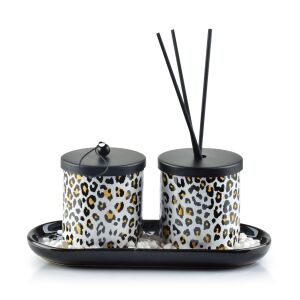 Illatosított diffúzor + gyertya 23x9xH9cm PANTERA