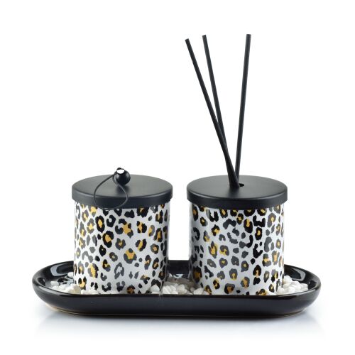 Illatosított diffúzor + gyertya 23x9xH9cm PANTERA 127569349