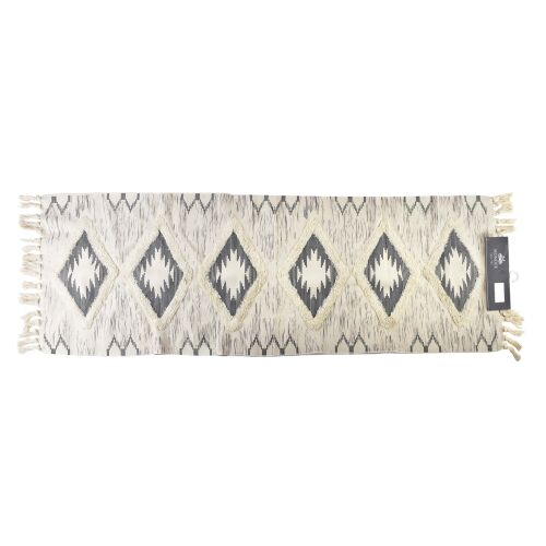 BOHO szőnyeg 60x180cm gyémánt mintával és bojtokkal