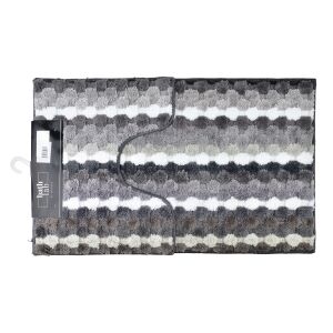 ZAC 2 db szőnyeg 50x90cm/50x40cm csíkos szürke szett