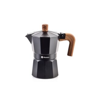 Allesken CARINA Moka Pot - 120ml Fekete Kotyogós Kávéfőző - Kávékiöntő