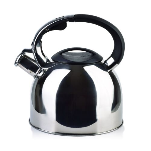 STEN SILVER 2,5L rozsdamentes acél vízforraló fekete fogantyúval