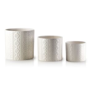 NEVA 3 db-os virágcserép készlet XL19.5xh19cm L16xh14cm M13.5xh12cm L16xh14cm M13.5xh12cm