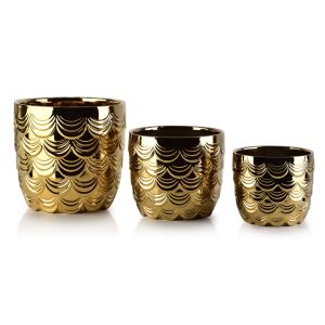 NEVA 3 db-os virágcserép készlet XL20xh20cm L16xh12.5cm M13xh10cm L16xh12.5cm M13xh10cm