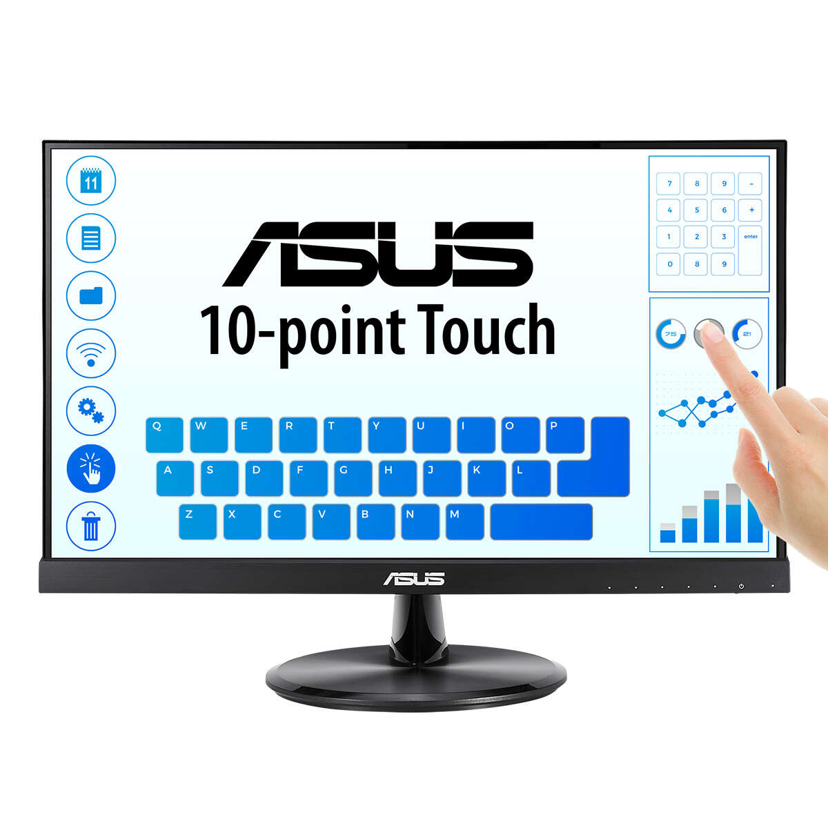 Asus vt229h led monitor 21,5" ips, 1920x1080, hdmi, d-sub, hangsz...