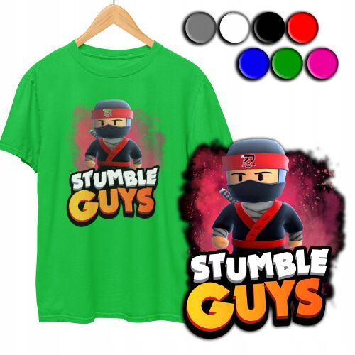 Stumble Guys zöld gyerek póló ninja karakterrel - Divat és öltözködés
