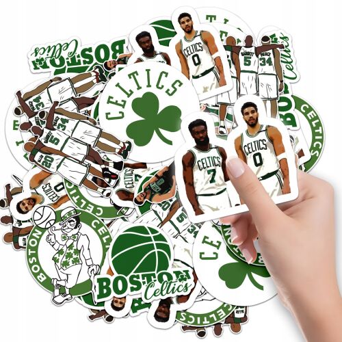Boston Celtics matricák. Dekorációs kosárlabda matricák jegyzetfüzetekhez, laptopokhoz és kulacsokhoz. - Játék
