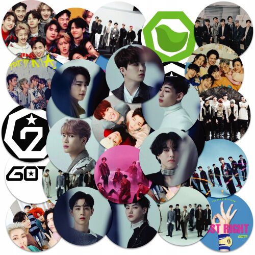 GOT7 Kpop Matricák - Kerek Karakter Matricák Jegyzetfüzetekhez - Játék