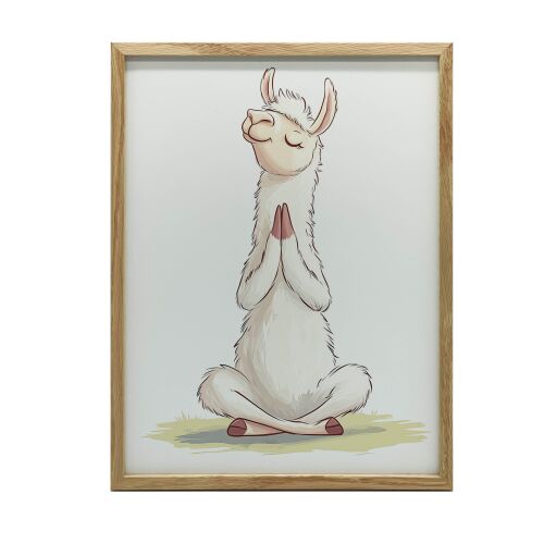 PLAKÁT KERETES FALHOZ LAMA MEDITÁCIÓS DÍSZÍTÉSBEN 50x70 CM 127596258