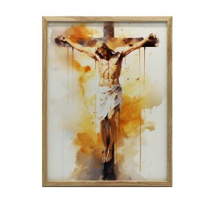 ALUMÍNÍV KERETES FALI PLAKÁT LOVE ON THE CROSS 50x70 CM 127597613 - Falikép