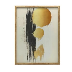 VÁSZON KÉP ENERGIA ARANY KEREKEK ARANY KERET 50x70 CM 127598234 - Falikép