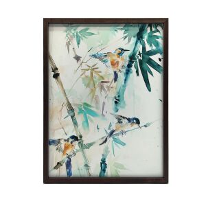 FALI PLAKÁT FEKETE ALUMÍNIUM KERETBEN, MADÁRSUTTOGÁS 30x40 CM 127602540 - Lakberendezés