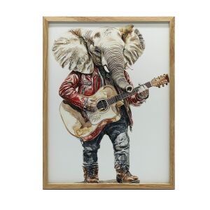 FEKETE KERETES FALI PLAKÁT ELEFÁNT MELODY 50x70 CM 127602536 - Falikép