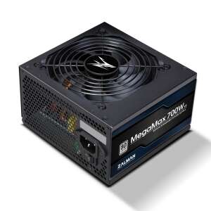 Zalman MegaMax 700W 80 Plus Standard Power Supply, black, angled view - Zalman