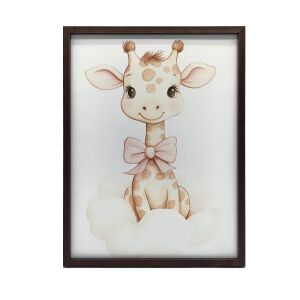 KERET FALI PLAKÁT KIS ZSIRÁF FELHŐN 30x40 cm FEKETE 127608155 - Lakberendezés