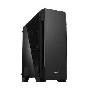 Zalman S3TG Midi ATX computer case with tempered glass side panel, black - Zalman Computer Case