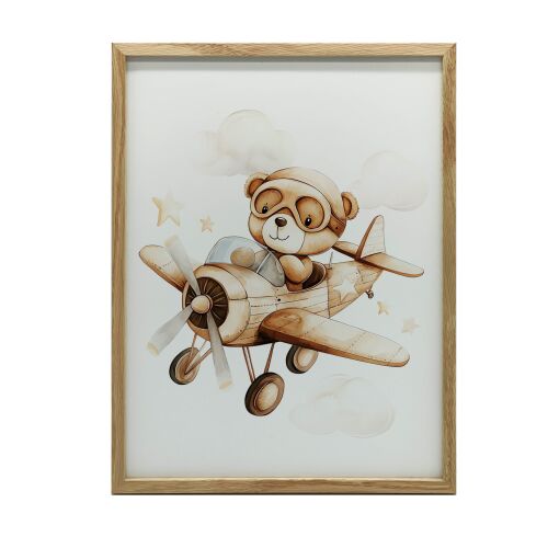 FALI PLAKÁT ARANY ALUMÍNIUM KERETBEN REPÜLŐ MEDVE 40x50 CM 127609350