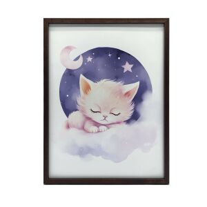 ALUMÍN KERETES FALI PLAKÁT HÁLÓMACKA 30x40 CM 127616273 - Lakberendezés