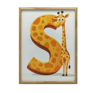 KERET FALI PLAKÁT VIDÁM ZSIRÁF S BETŰVEL 50x70 CM 127621537 - Falikép