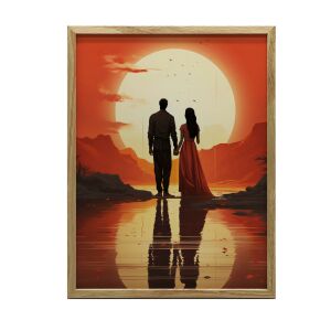 KERET FALI PLAKÁT EGY PILLANAT KÉTRE, FEKETE KERET 50x70 CM 127626774 - Falikép