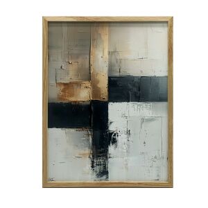 KERET FALI PLAKÁT STÍLUSOS MINIMALIZMUS 50x70 CM FEKETE ALUMÍNIUM 127626923 - Falikép