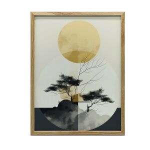 FALI PLAKÁT TERMÉSZET HARMÓNIÁJA FEKETE KERETBEN 50X70 CM 127634736 - Falikép