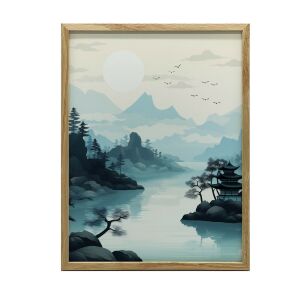 FEKETE KERETES FALI PLAKÁT BELSŐ BÉKE 30x40 CM 127634918 - Lakberendezés