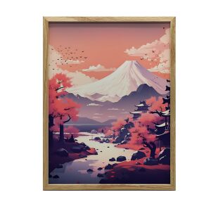 KERET FALI PLAKÁT ABSTRACT VOLCANO 30X40 CM MATT 127635391 - Lakberendezés