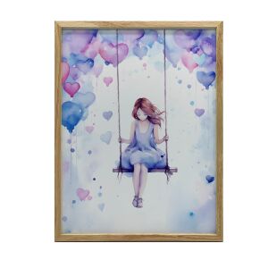 FALI PLAKÁT LILA JOY FEKETE KERETBEN 30x40 CM 127636630 - Lakberendezés