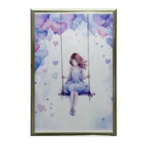 PLAKÁT FALRA ARANY KERETBEN, LILA JOY 50x70 CM 127636781 - Falikép