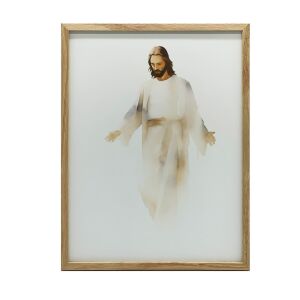 Spokój i Otulenie: Jezus w Akwareli, 50x70 cm, rama aluminiowa czarna, papier matowy 230 gsm 127637057 - Falikép