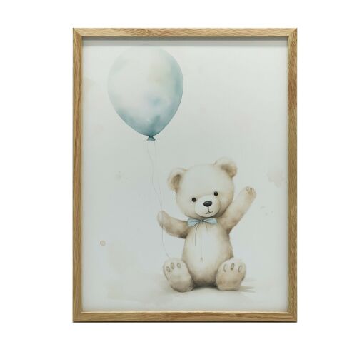 KERET FALI PLAKÁT MEDVE KÉK LÉGI MEDVE 50x70 CM 127638672