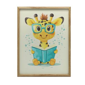 ALUMÍNIUM KERETES FALI PLAKÁT MERRY ZSIRÁF 40x50 CM 127640595 - Babaszoba dekoráció