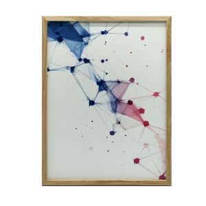 Geometria Połączeń, 50x70 cm, rama aluminiowa złota, papier matowy 230 gsm 127642446 - Falikép