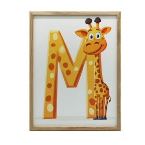 FALI PLAKÁT ZSIRÁFAL GYERMEKEKNEK ALUMÍNIUM KERETBEN 50x70 CM 127643051 - Falikép