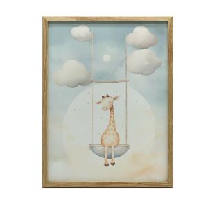 KERET FALI PLAKÁT ZSIRÁF HINTÁN GYERMEKSZOBÁBA 50x70 127648450 - Falikép