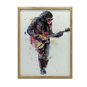 ALUMÍNIUM KERETES FALI PLAKÁT GUITAR MASTER 50x70 CM 127660529 - Falikép