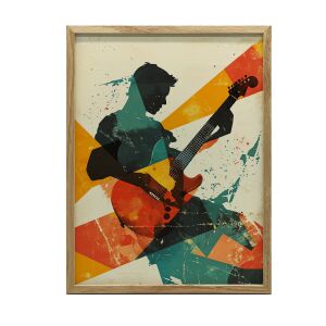 FALI PLAKÁT ARANY ALUMÍNIUM KERETBEN ZENE 50x70 127663543 - Falikép