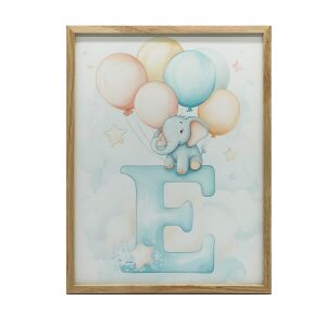 PLAKÁT FALRA ARANY KERETBEN, E LÉFÖG ELEFÁNTTAL 50x70 CM 127664390 - Falikép