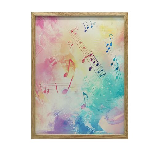 FEKETE KERETES FALI PLAKÁT JOYFUL MELODY 50x70 CM MATT