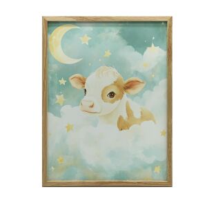 ARANY KERETES FALI PLAKÁT TEHÉN FELHŐBEN 40x50 CM 127671151 - Babaszoba dekoráció