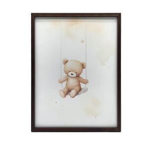 KERET FALI PLAKÁT MEDVE HINTÁN GYERMEKEKNEK 30x40 CM 127676101 - Lakberendezés