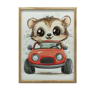 KERET FALI PLAKÁT ÖRÖMÖS HÖRSÖGEK AZ AUTÓBAN 50x70 CM 127676819 - Falikép