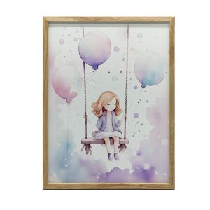 PLAKÁT KERETFALHOZ SZÍNES SWING JOY NAPPALI 30x40 CM 127681382 - Lakberendezés