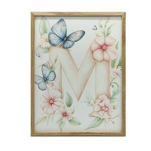 KERET FALI PLAKÁT M BETŰ VIRÁGOK MATTE 50x70 CM 127682562 - Falikép