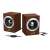 Genius SP-HF280 дървени USB стерео високоговорители, кафяви