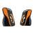 Genius SP-Q180 2.0 Channel Multimedia Speakers, Black and Orange