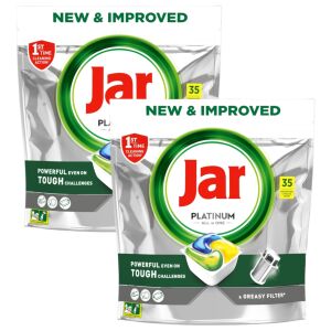Jar Platinum All In One Lemon Mosogatógép kapszula, 2 x 35 darabos csomag - Gépi mosogatás